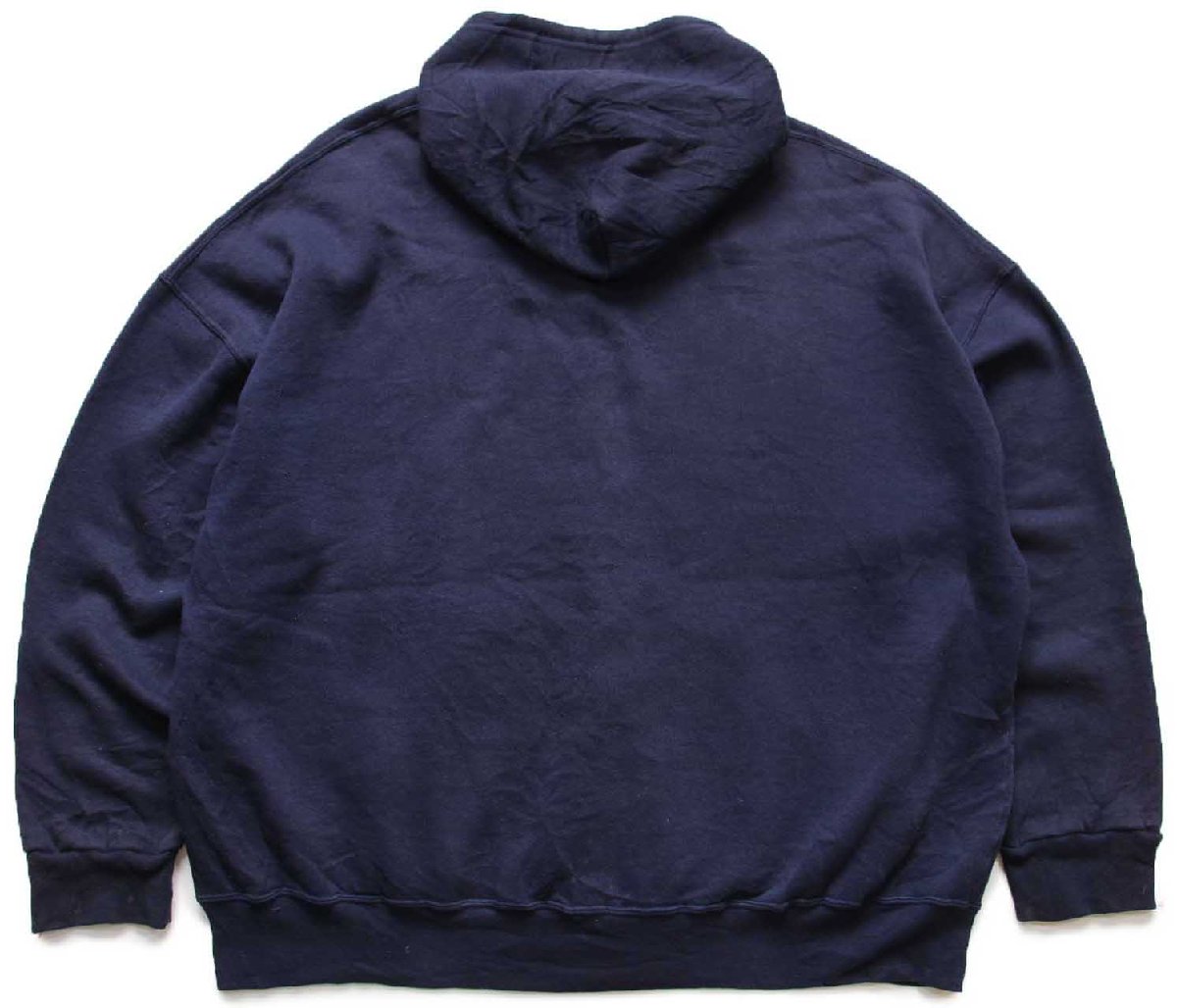 90s メキシコ製 RUSSELLラッセル 無地 スウェット ジップパーカー 紺