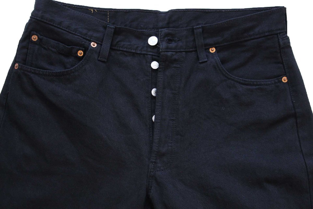 90s 英国製 Levi'sリーバイス 501 後染め ブラック デニムパンツ W34