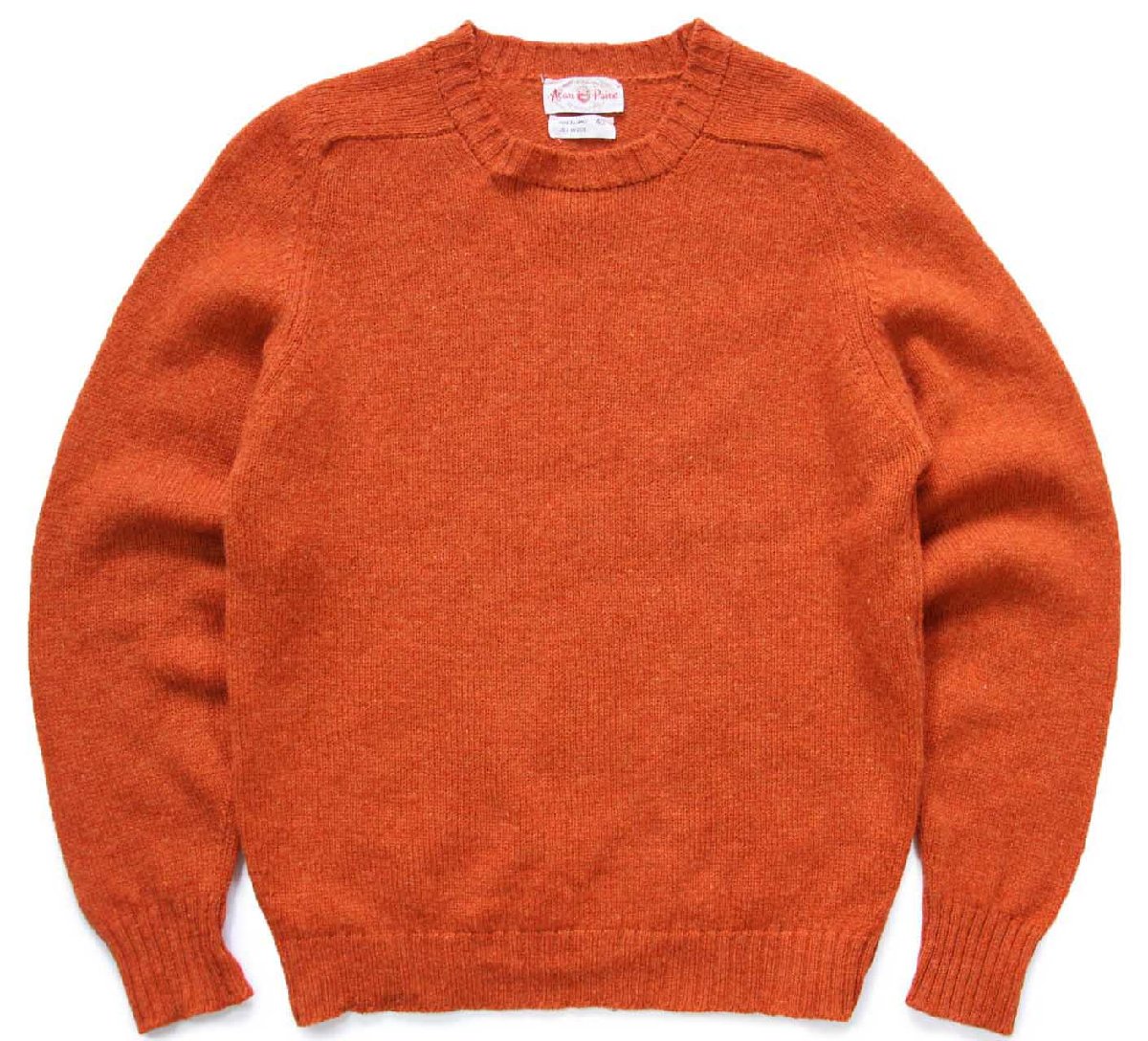 70s 英国製 Alan Paine 無地 サドルショルダー シェットランド ウール