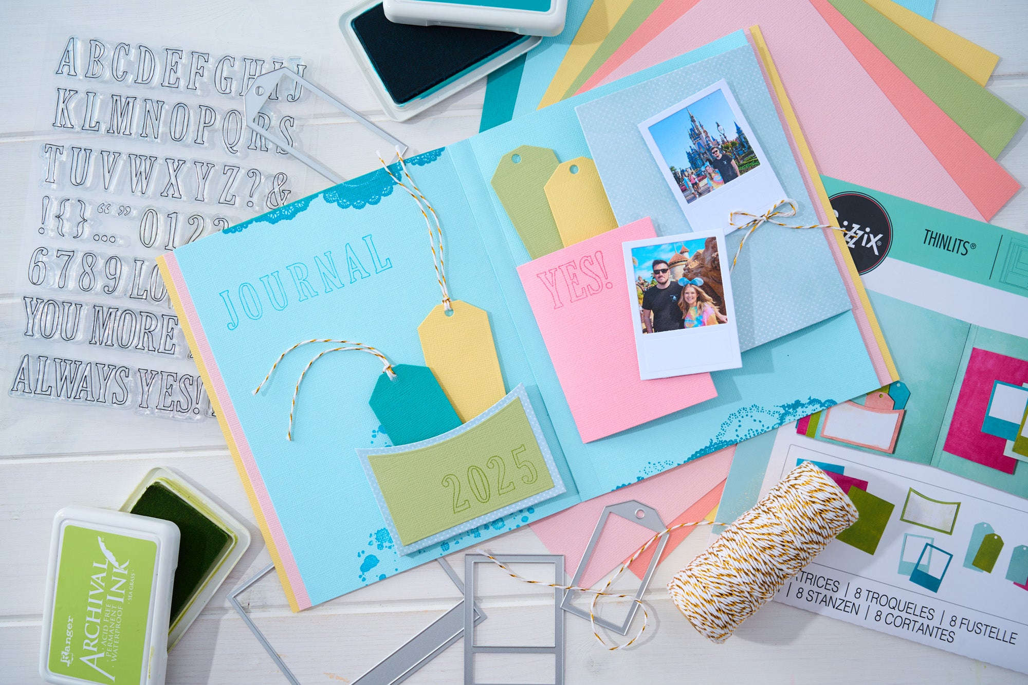 Sizzix Thinlits Plus 8PK Die Set Journal Essential Pages by 49 and