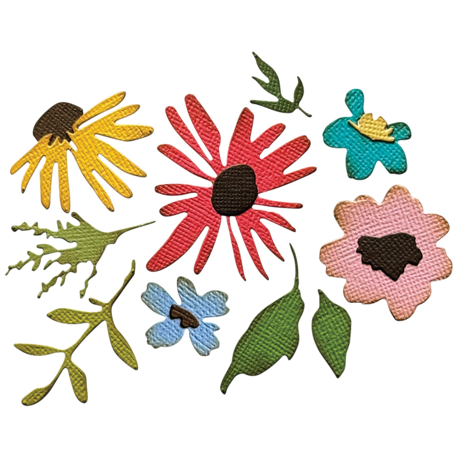 Sizzix 2D Texture Fades Embossing Folder w/11PK Thinlits Set