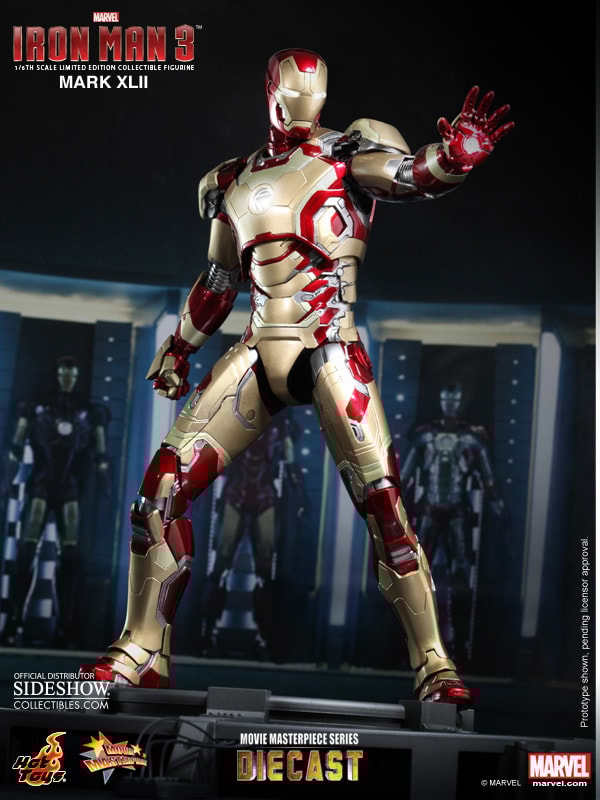Marvel Iron Man Mark XLII (42) Sixth Scale Figure by Hot Toy