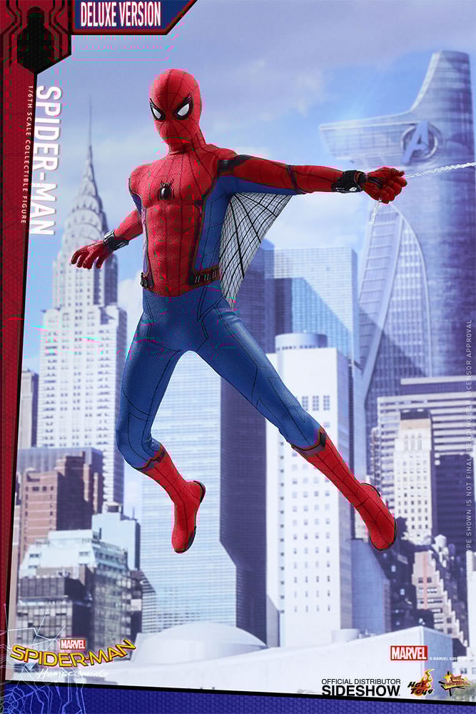 Marvel Spider-Man Deluxe Version Sixth Scale Figure by Hot T