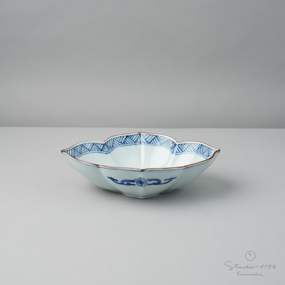 波佐見焼 染付 木瓜型向付中鉢 18cm 洸琳窯の通販｜Studio1156