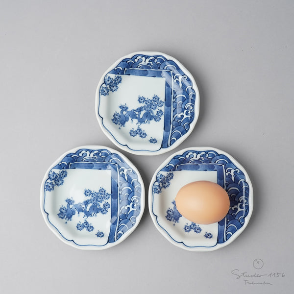 波佐見焼 染付紅葉鹿絵 八角小皿 10.5cm 高山陶器の通販｜Studio1156