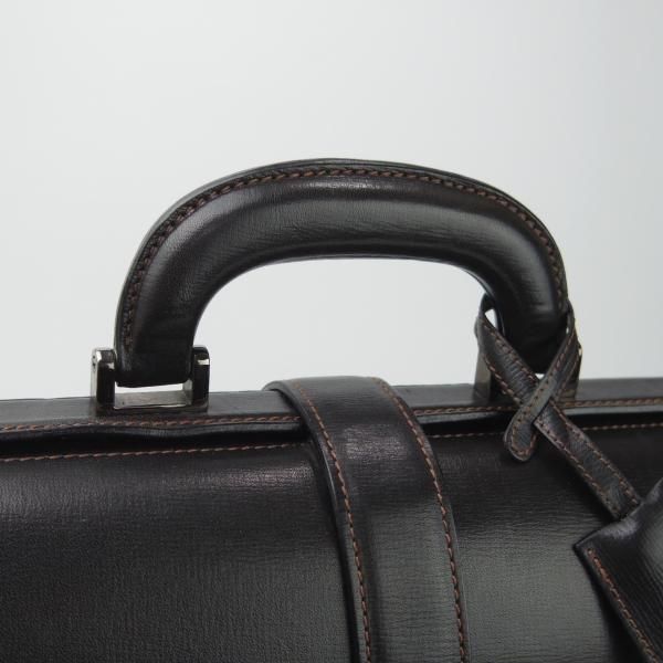 極上☆ダンヒル/dunhill【イタリア製☆レザー/ダレスバッグ/黒】メンズ