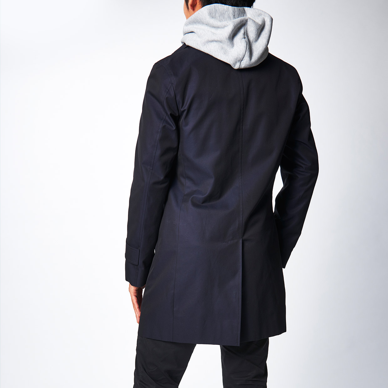 メンズ ステンカラーコート（キルティングライナー付）｜日本製上質