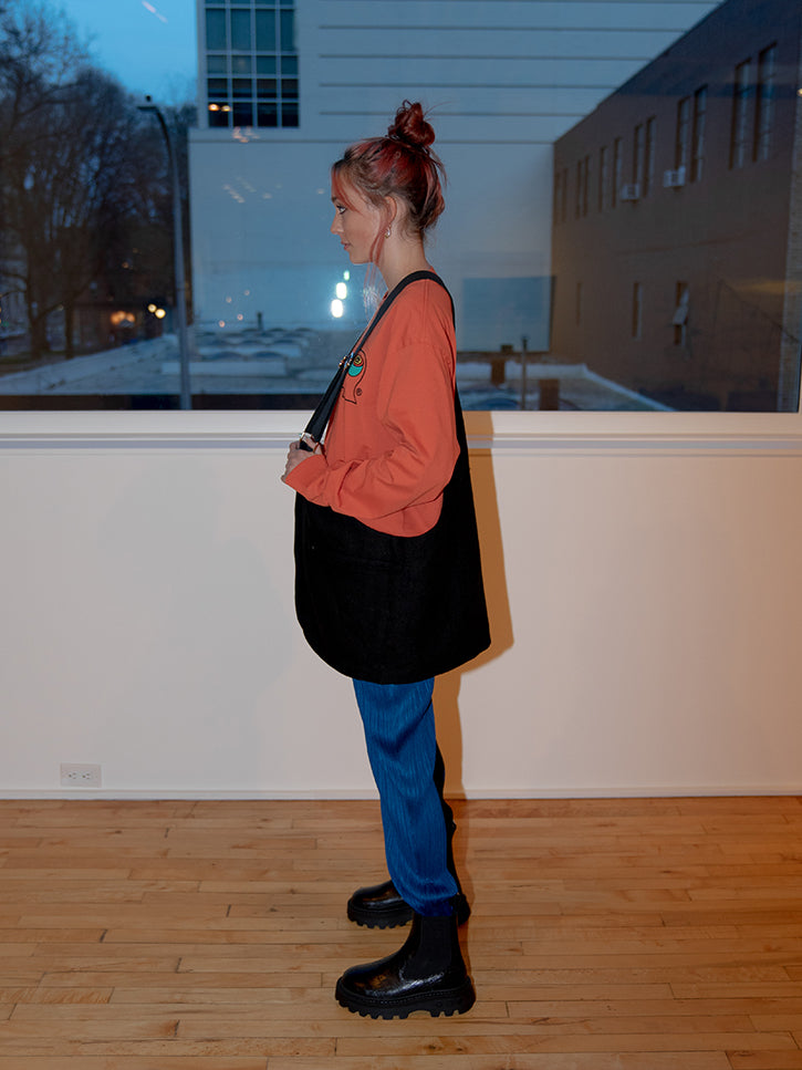 Bless/Stand Up Comedy Demimoore Bag, Black Linen | Stand Up Comedy