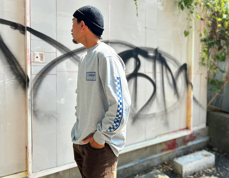 Standard California Heavyweight Checker Logo Long Sleeve T