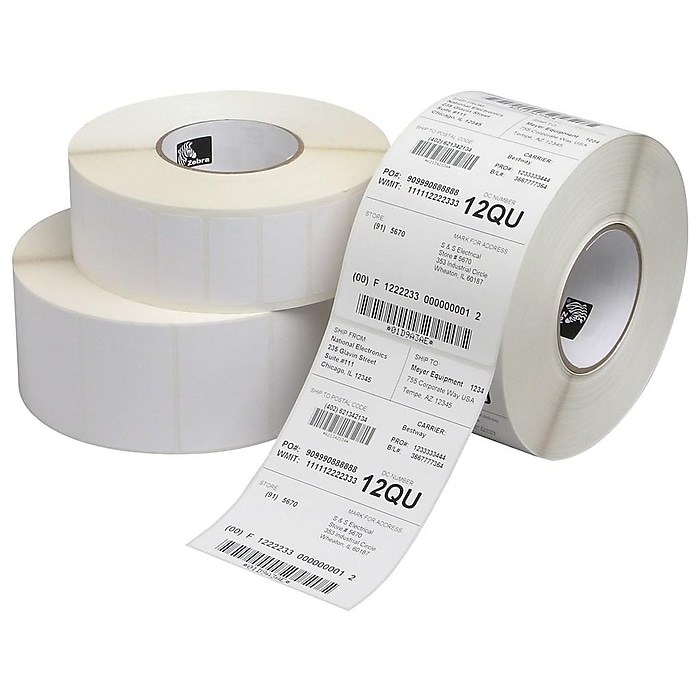 Zebra Technologies Z-Select 4000D Thermal Transfer Labels, 1 1/4