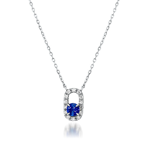 DIAMOND CLIP SAPPHIRE NECKLACE(1XN0818)Pt950 ネックレス｜スター