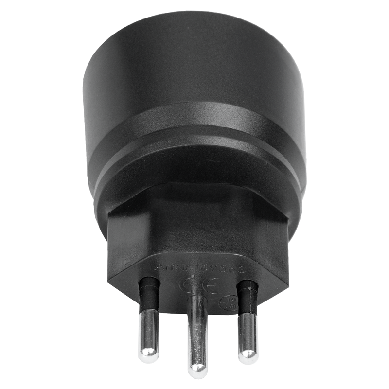 FIX Adapter Deutschland CEE7/7 - Schweiz T12 3-polig sw - A
