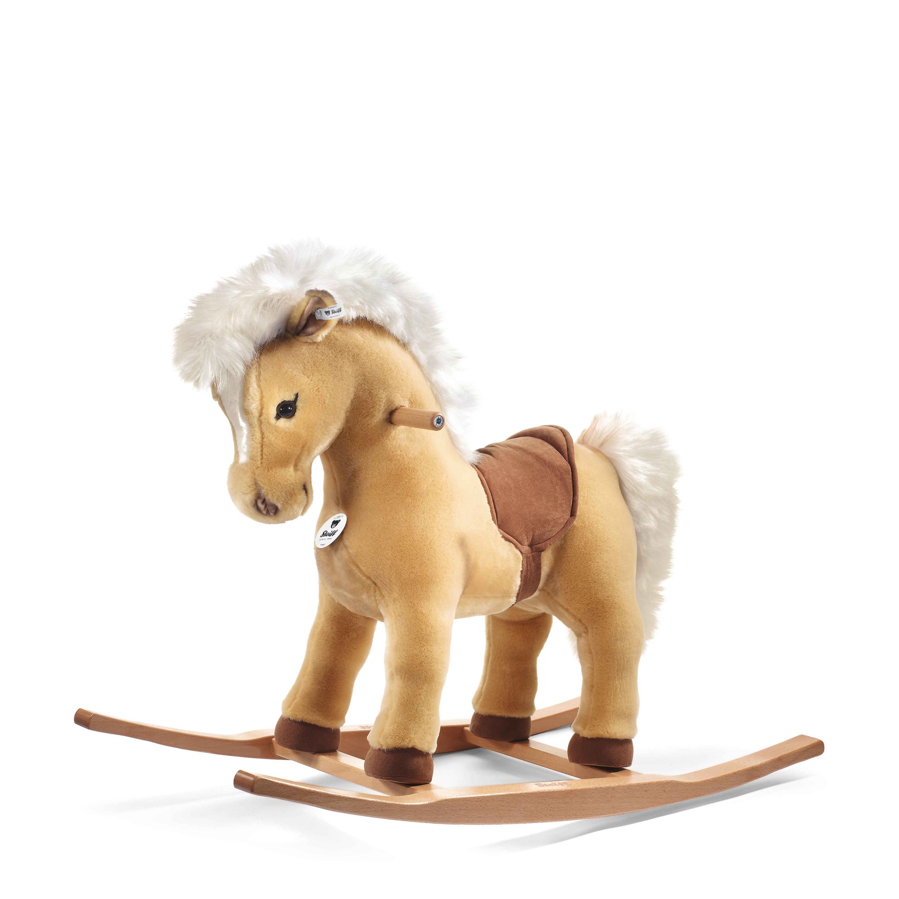 Franzi Pony Rocking Horse, 28 in, beige - Steiff.com