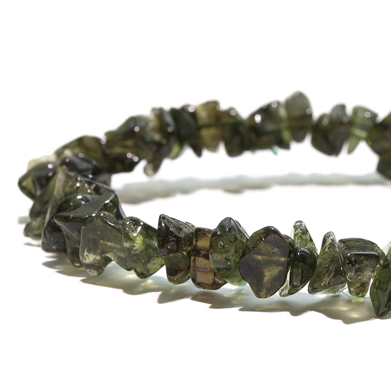 ブレス モルダバイト＜チェコ産＞ さざれ 約5.0〜11.8mm 証明書付き