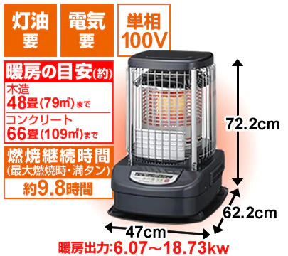 ブルーバーナーヒーター【ブル君】（コロナ石油ストーブGH-B198F