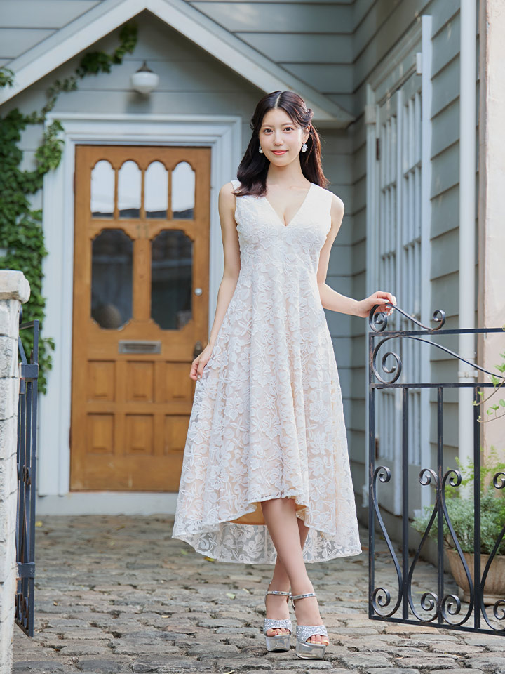 ERUKEI エルケイ】フラワーレース/ テールカット/ ノースリーブ/ V