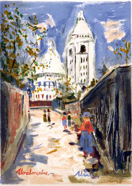 モンマルトルベキュ：春のサクレクール寺院 - アート・絵画の販売