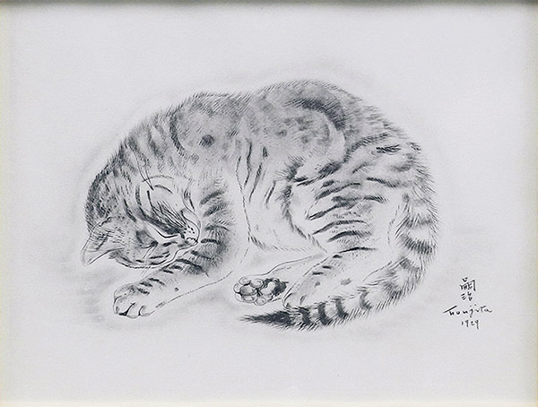 藤田嗣治作品紹介｜猫の本：パシテア｜銀座の絵画販売・買取の画廊ー翠