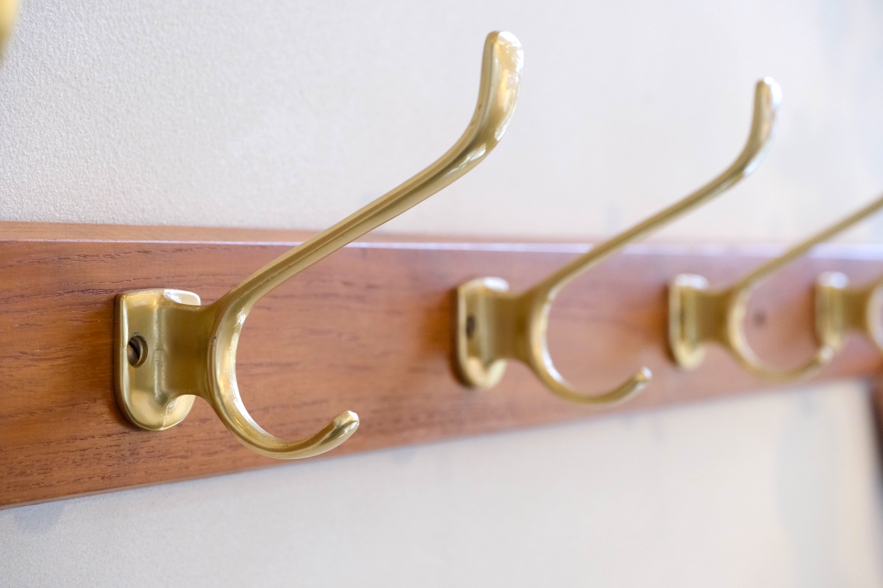 北欧ヴィンテージ雑貨/北欧ビンテージ/チークウォールハンガー/5連フック