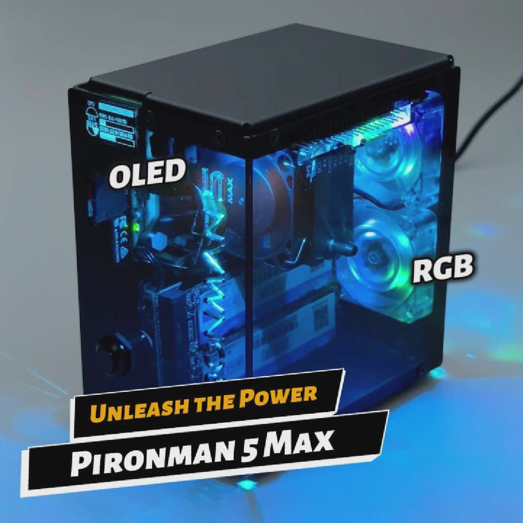 Pironman 5-MAX Dual NVMe M.2 SSD PCIe PC Case for Raspberry Pi 5 NAS R