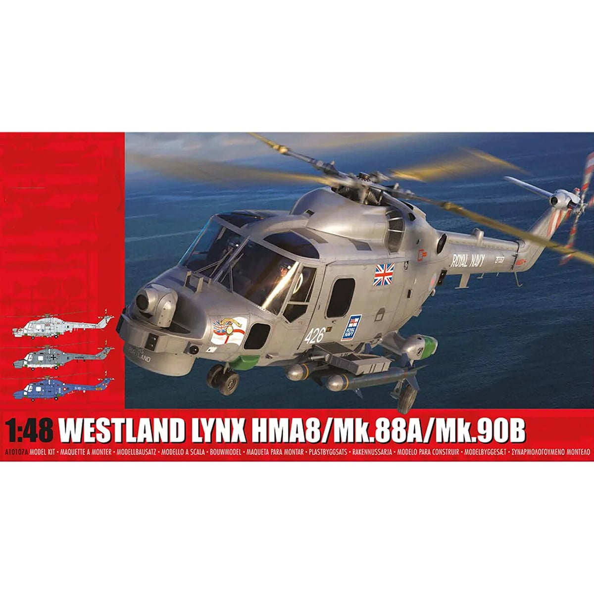 Airfix Westland Lynx HMA8/Mk.88A/Mk.90B Helicopter 1/48 Scale