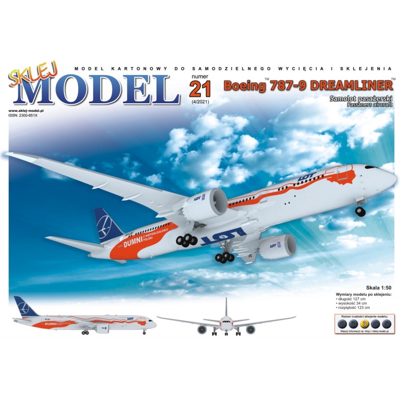Boeing 787-9 Dreamliner Sklej Model 21