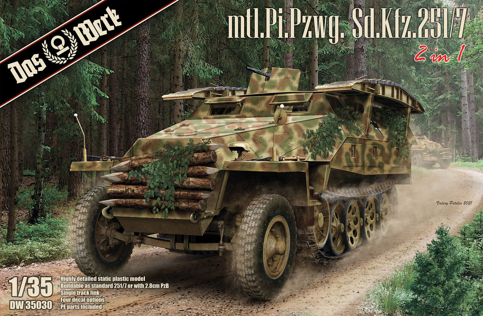 mtl.Pi.Pzwg. Sd.Kfz.251/7 (2 in 1) Das Werk 35030