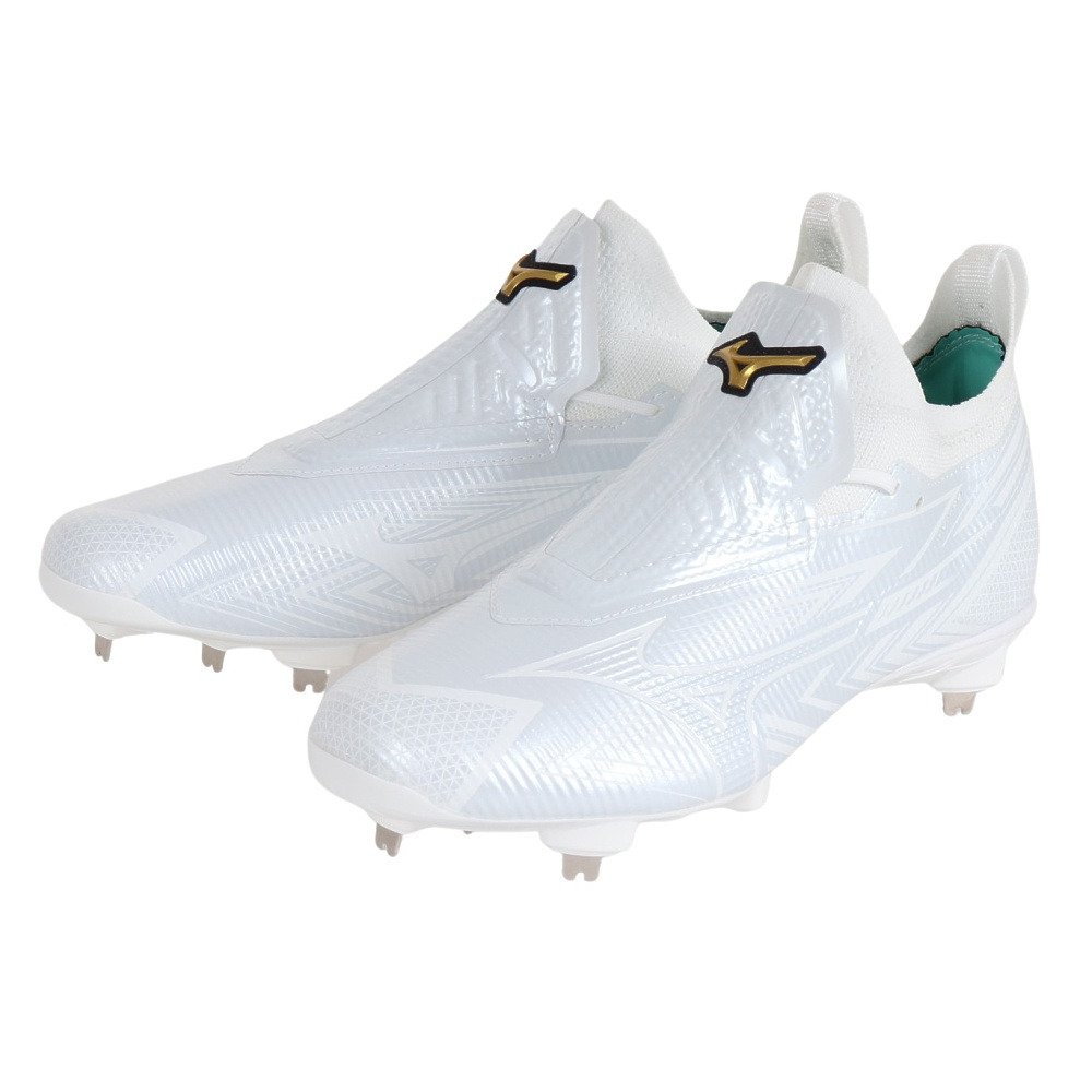 ミズノ（MIZUNO）（メンズ）野球スパイク ミズノプロ 金具 白 ライト