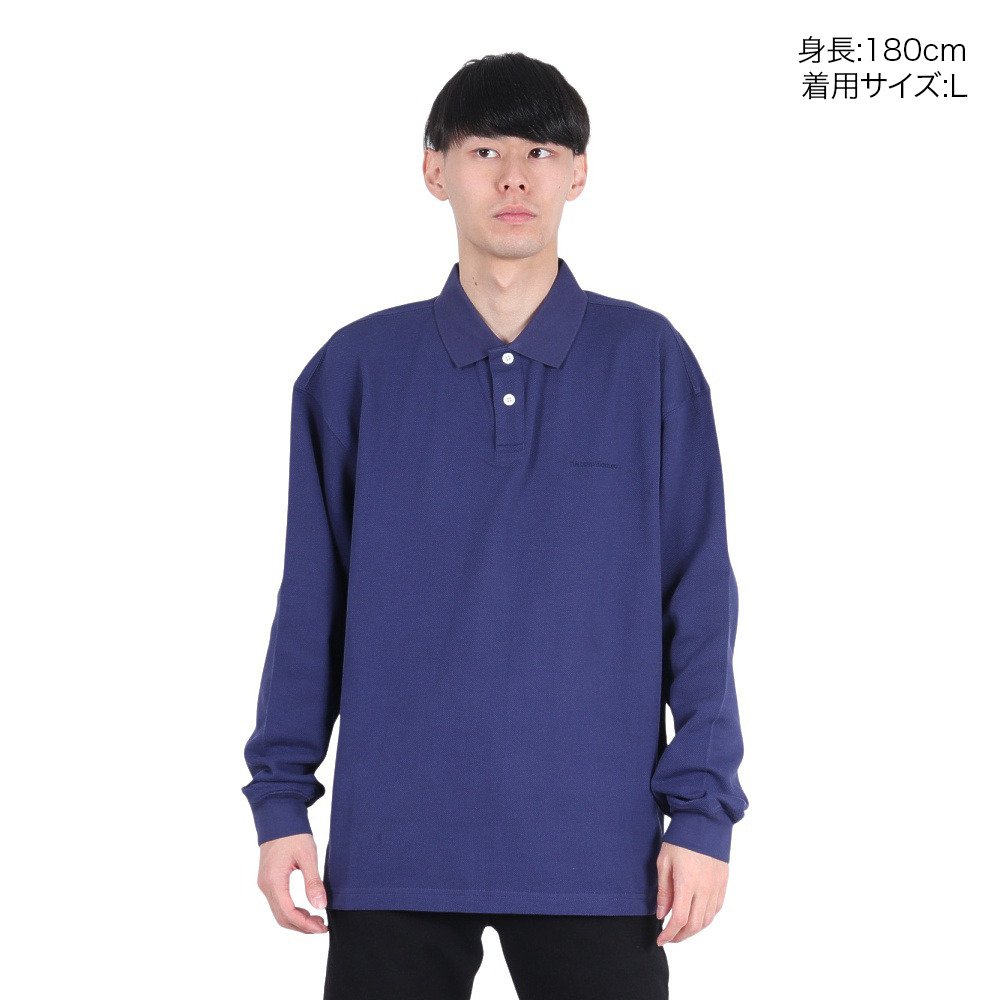 ワズアップ（WASSUP）（メンズ）長袖ポロシャツ 2321-11115-01021