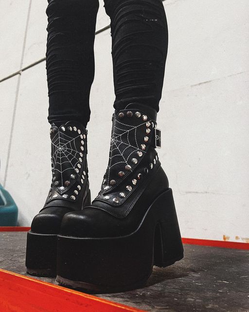 取り寄せ]CAMEL-70 / 厚底ブーツ【DEMONIA】 | Spider Rock Web