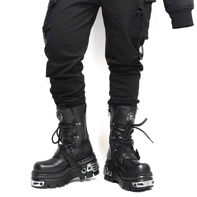 取り寄せ]M-373-S4 / プレート / 厚底ブーツ / 本革【NEW ROCK