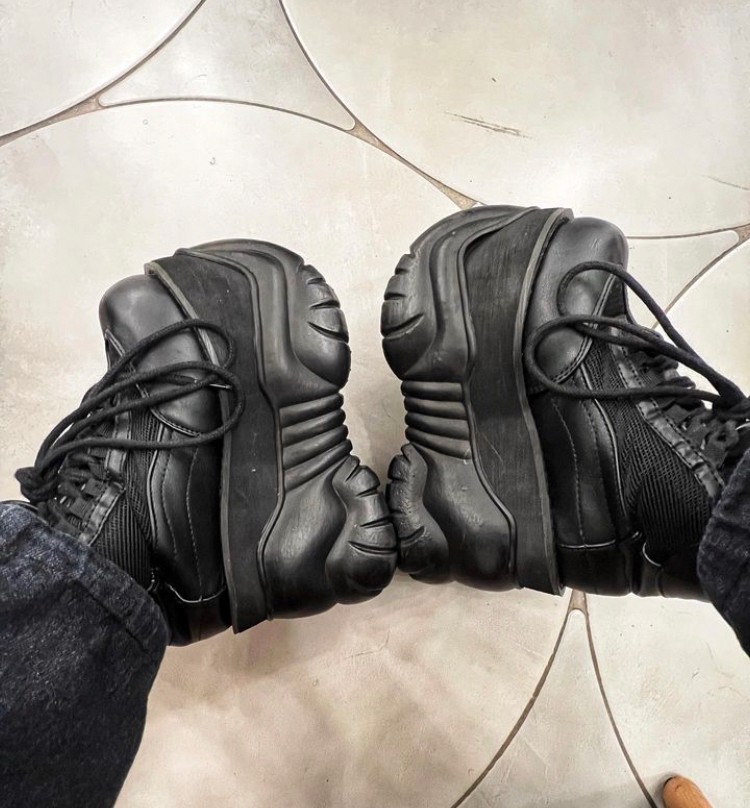 取り寄せ]MENS / BOXER-01 / 厚底スニーカー【DEMONIA】 | Spider Rock Web