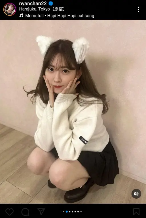 小嶋陽菜公式インスタグラム (@nyanchan22)から - スポニチ Sponichi