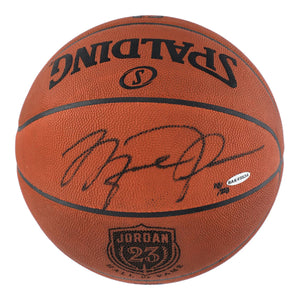 Michael Jordan Bulls Signed NBA Spalding Hall Of Fame Logo