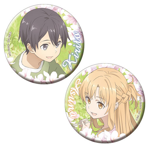 ソードアート・オンライン キリト アスナ 缶バッジ アノマリークエスト