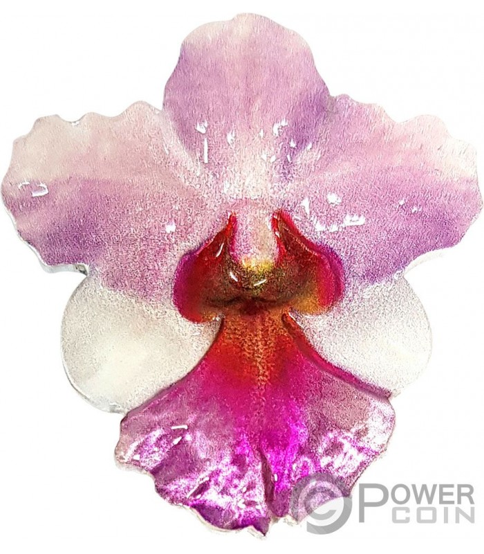 ORCHID Shape World Enchanting Flower 1 Oz Silver Coin 2$ Niue 2020