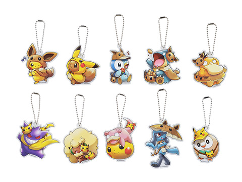 ポンチョ姿のピカチュウやイーブイたちのグッズが、ポケモンセンターに