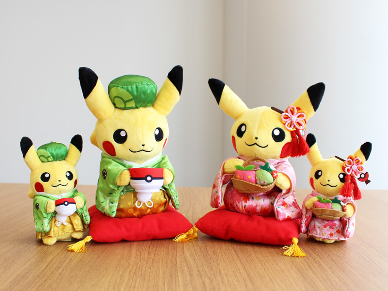 袴姿のピカチュウ お茶会ごっこ ぬいぐるみ ポケモンセンターキョウト