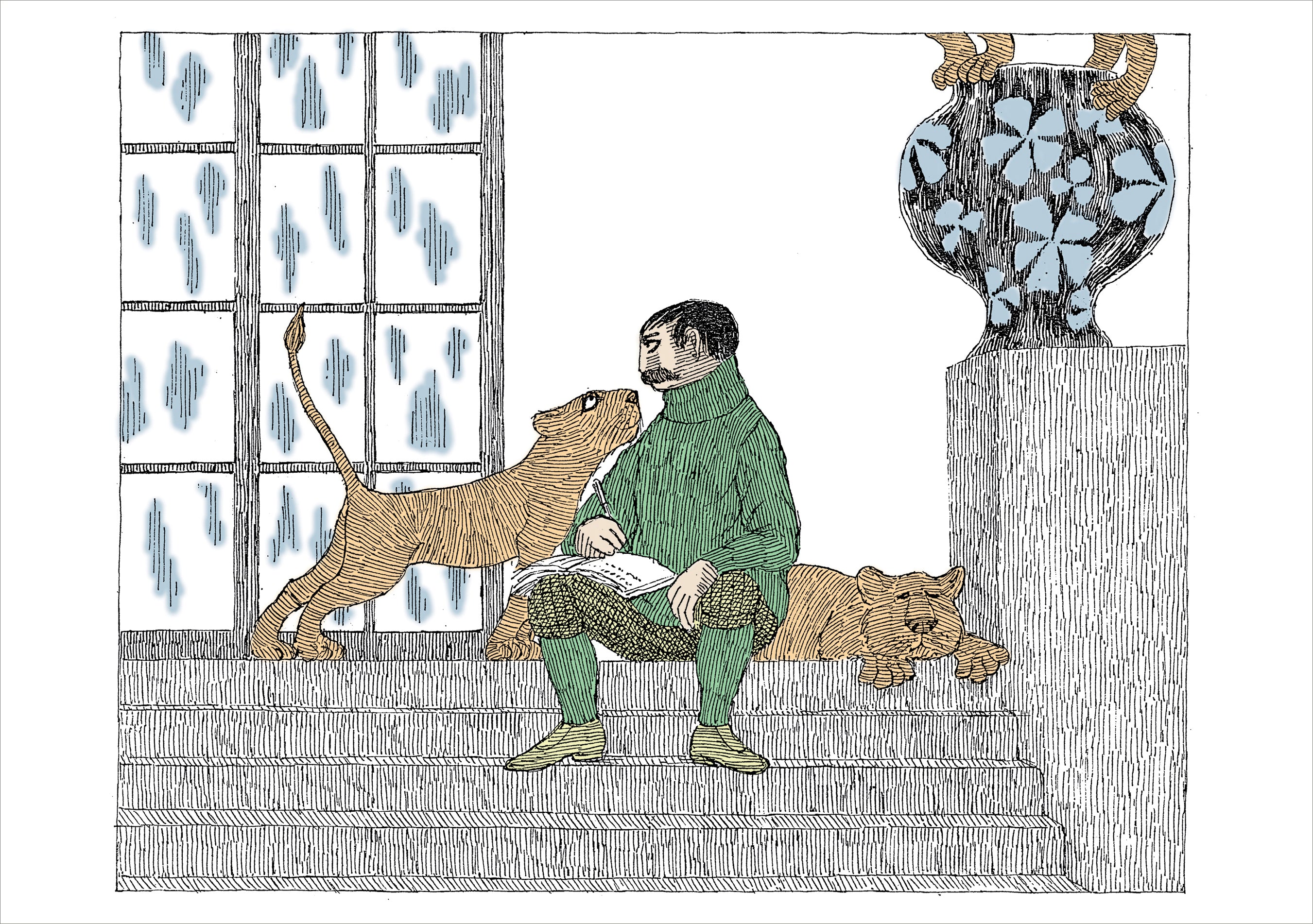 Edward Gorey: The Lost Lions Birthday Card – Pomegranate