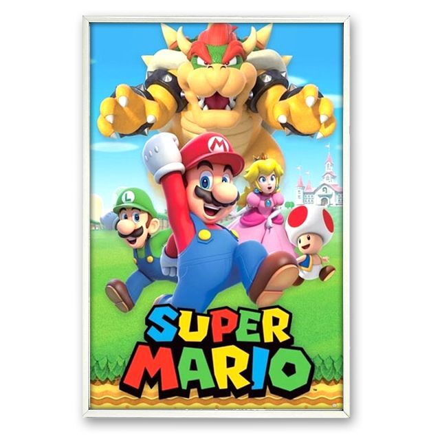 スーパーマリオ K-1サイズポスター（アルミ製フレームセット）