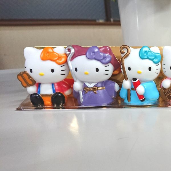 タグ付き☆ご当地キティ 獅子舞 彦根 七福神 ドール ぬいぐるみ 3体