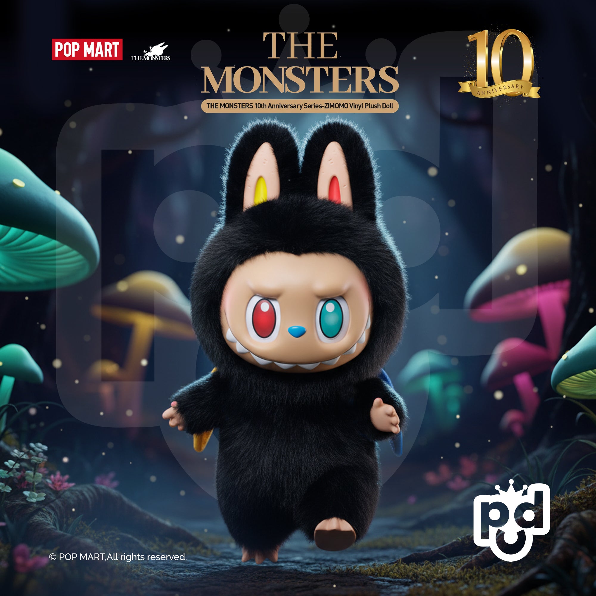 THE MONSTERS 10th Anniversary Series-ZIMOMO Vinyl Plush Doll (Pre