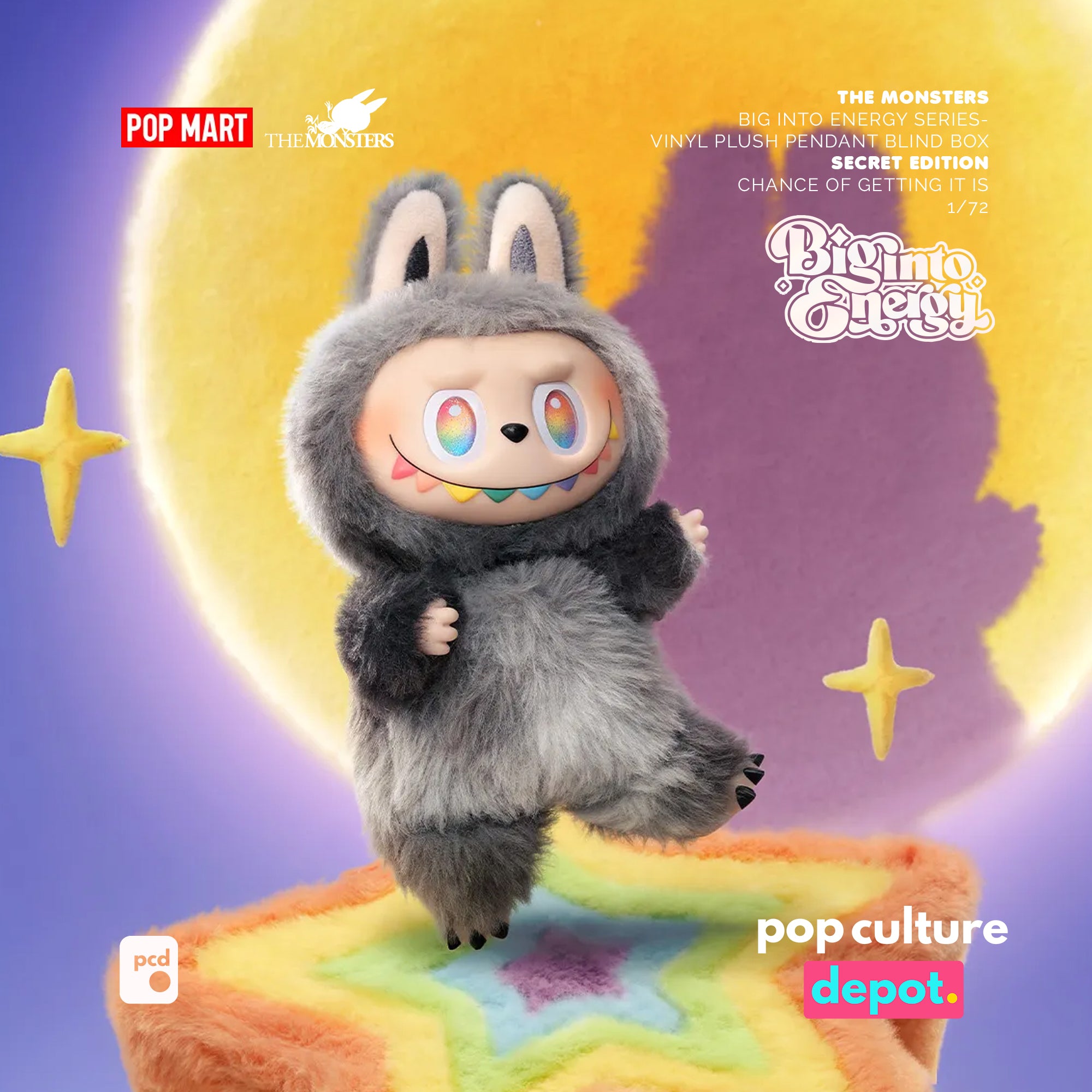 POP MART The Monsters - Big Into Energy – Vinyl Plush Pendant