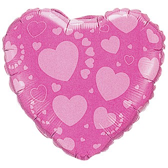 ポップバルーン（18″ピンクオンピンクハート）: タイトルポップ｜販促