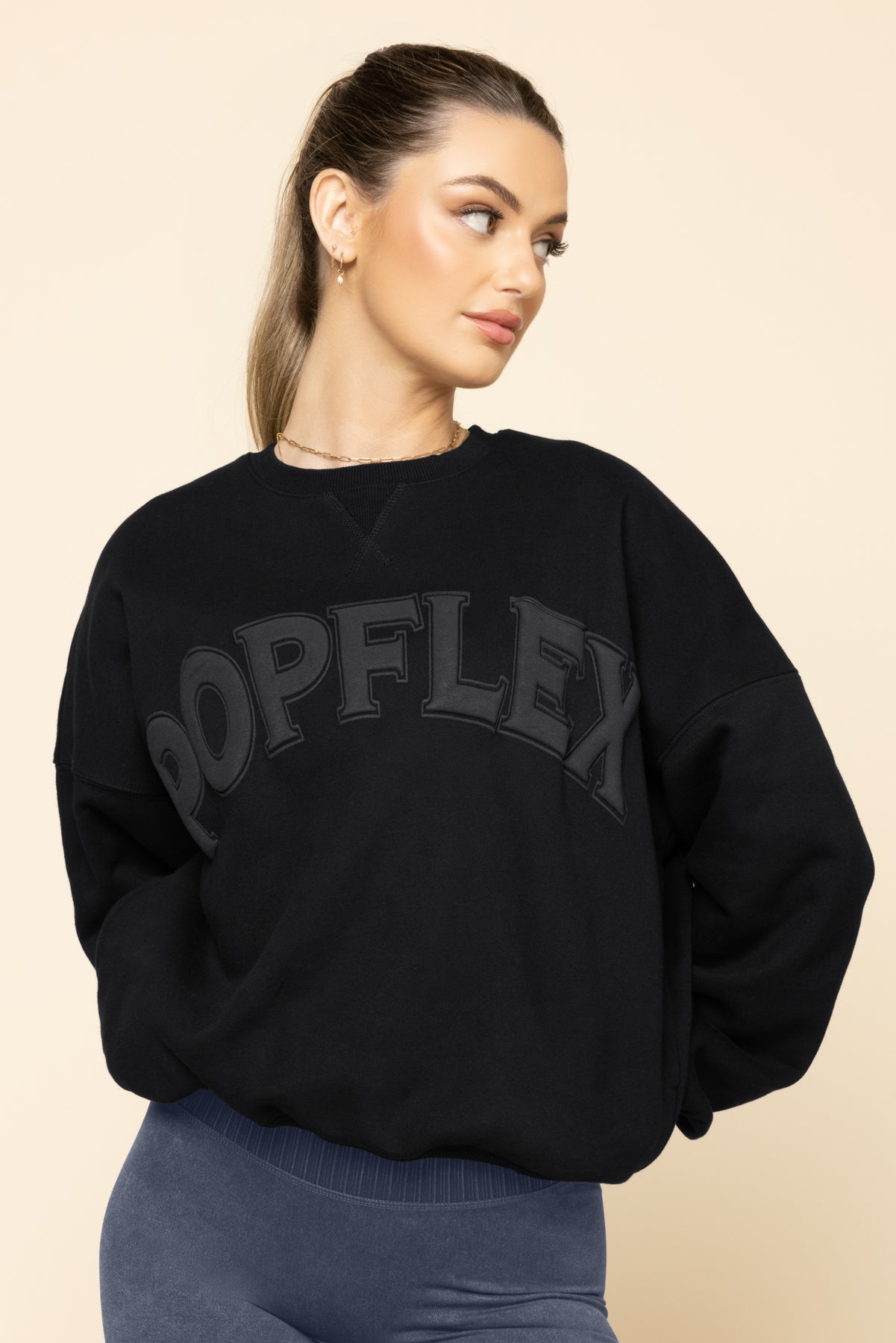 POPFLEX® Cloud Crewneck Sweater - Black