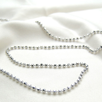 Pt850 プラチナ カットボールチェーン 60cm 1.2mm | ネックレス