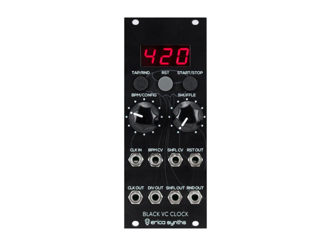 Erica Synths Black VC Clock V2 - 10HP - Perfect Circuit
