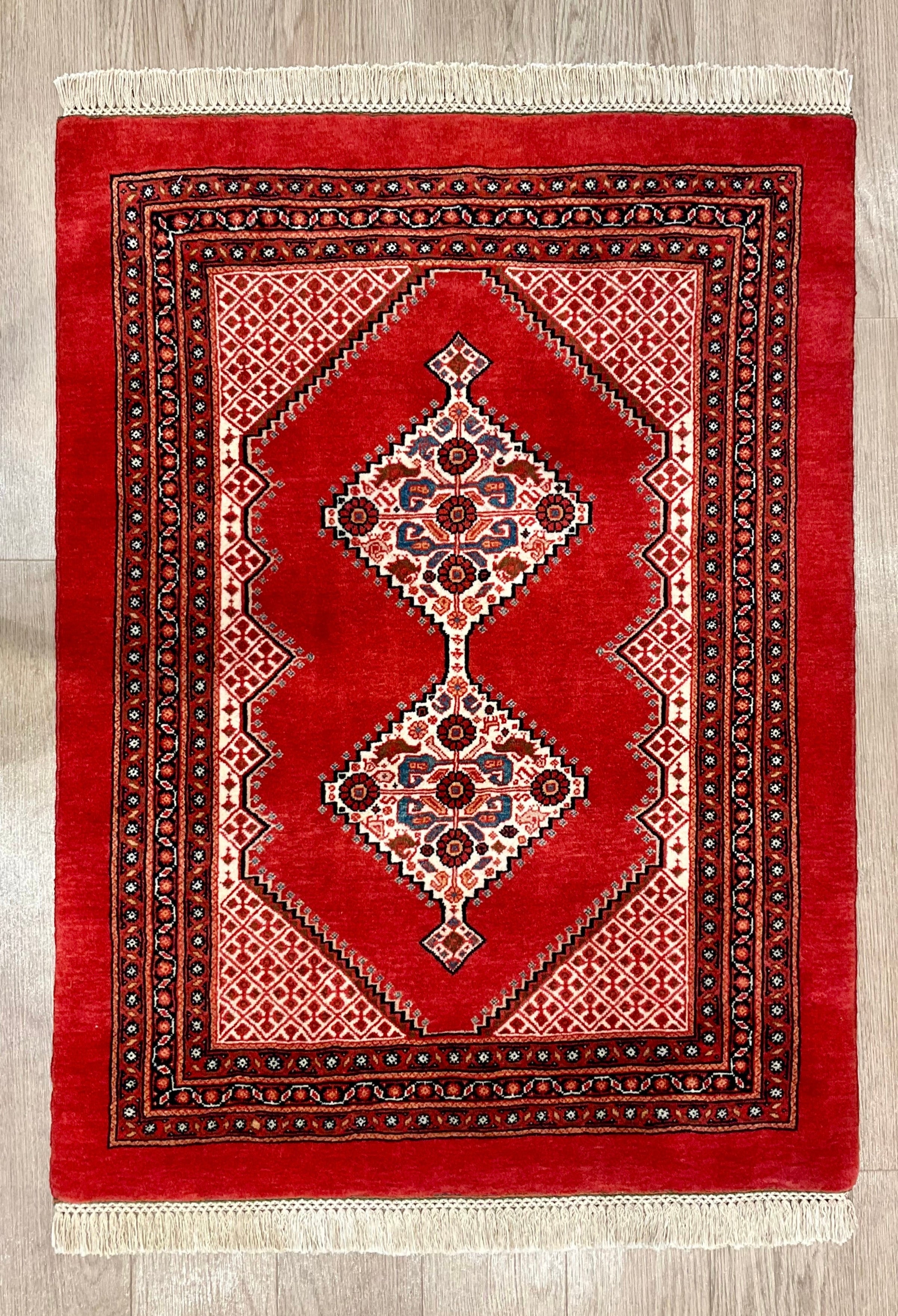 rubi _p】ペルシャ絨毯 トルクメン ラグ イラン 手織り（2） rubi _p