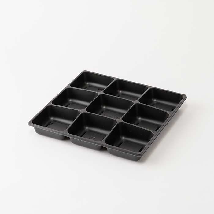 饗膳用中皿】バイオデリカ かさね70 中皿9 黒 新50枚｜foodware+