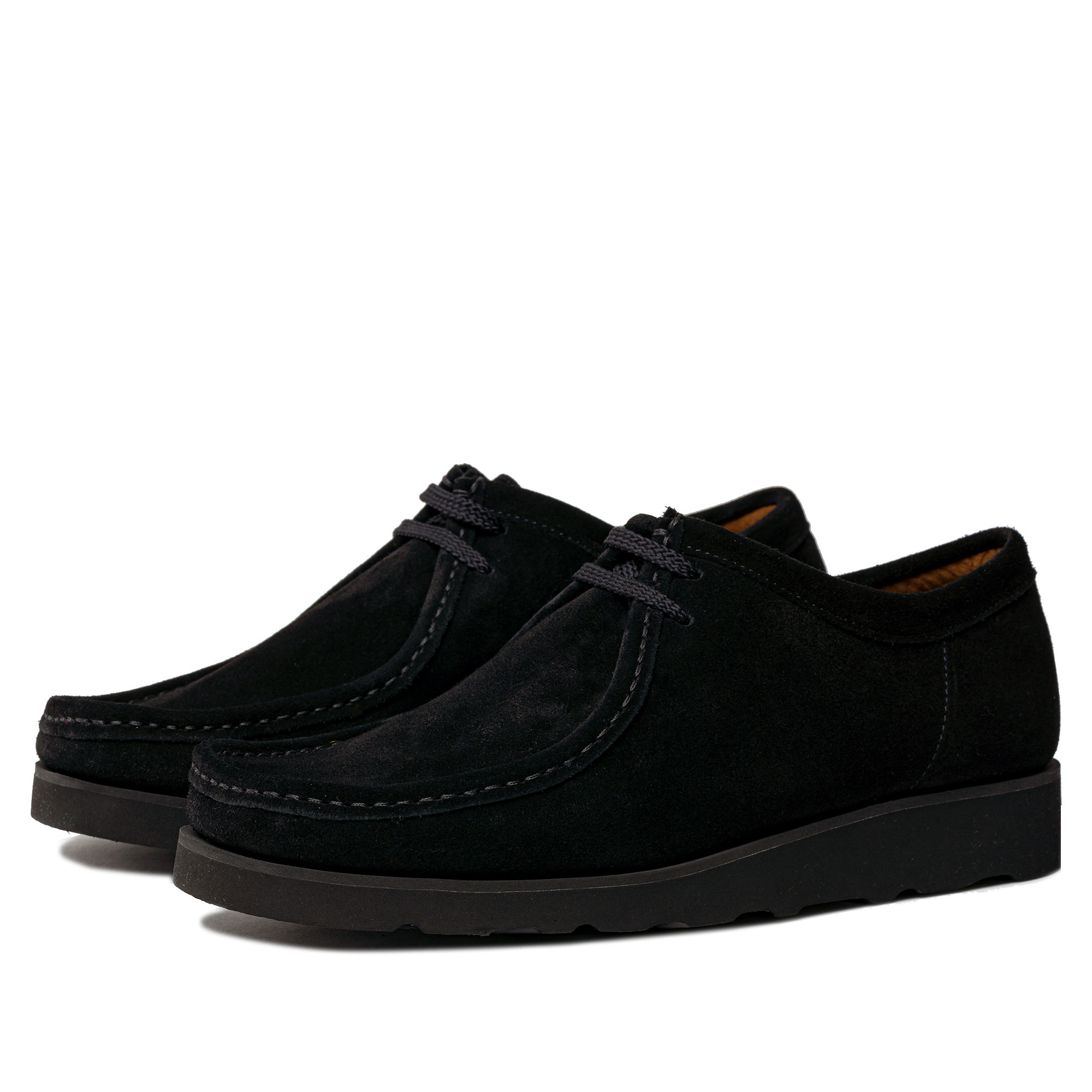 P205 Padmore & Barnes Original Shoe – Black Suede With Vibram